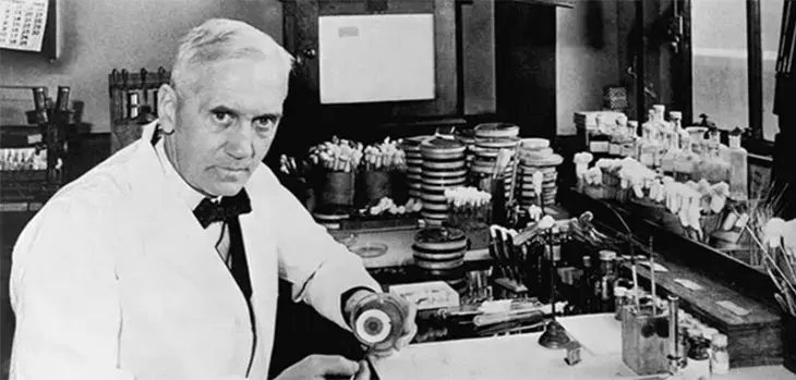 Fleming a laboratóriumában