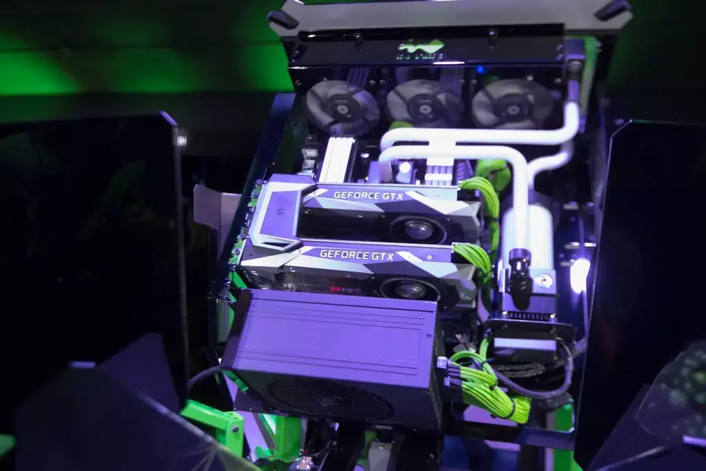 A GeForce GTX 1080-at kétutas SLI rendszerben is meg lehetett csodálni