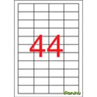 APLI 4 pályás áttetsző etikett 485 x 254 mm matt kerekített sarkú 880 etikett/csomag