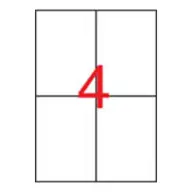 APLI 2 pályás waterproof label 105 x 148 mm white 80 etikett/csomag