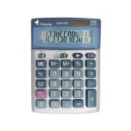 VICTORIA Asztali számológép 12 digit elem+napelem hibajavítás kerekítés