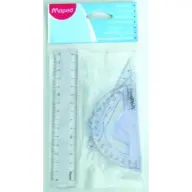 Műanyag 4 darabos mini vonalzókészlet