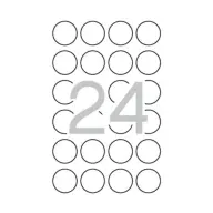 APLI Safety label circular 40 mm diameter 240 etikett/csomag