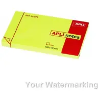 APLI Adhezive pad 100 flat yellow 125 x 75 mm