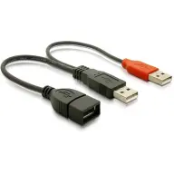 DELOCK USB Elosztó Fekete 22cm 65306