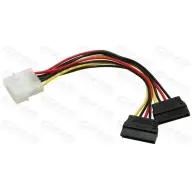 ROLINE Molex + 4pin SATA táp Átalakító Fekete 12cm 11.03.1050