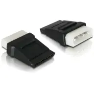 DELOCK SATA PSU Molex + 4pin Converter Black 4cm 82325