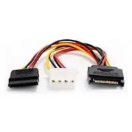 DELOCK SATA PSU SATA + Molex power cable Black 16cm 65235