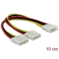 DELOCK Molex + 4pin Elosztó Fekete 11cm 82100
