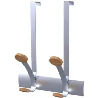 ALBA Ruhafogas door placeable metal 2pcs hanger silver