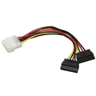 GEMBIRD SATA ishrana Molex + 4pin transformator Crno 15cm CC-SATA-PSY