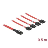 DELOCK 83057 Mini SAS - 4x SATA átalakító 0.5m