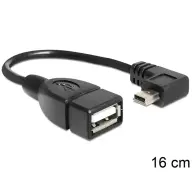 DELOCK Mini USB Adapter Black 16cm 83245