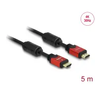 DELOCK HDMI Összekötő Fekete-Piros 5m 84335