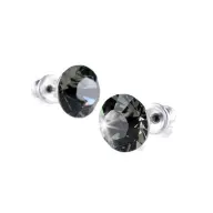 ART CRYSTELLA Fülbevaló MADE WITH SWAROVSKI ELEMENTS black diamond 8mm