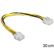 DELOCK Molex + 4pin 2/3/4 pin Elosztó Fekete 30cm DL83343