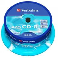 VERBATIM CD-R 52x AZO 25kom cilindričan