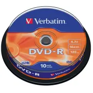 VERBATIM DVD-R 16x AZO 10kom cilindričan