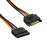 DELOCK SATA PSU Extension cord Black 30cm 60131