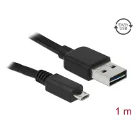 DELOCK USB Micro USB Átalakító Fekete 1m 83366