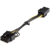 STARTECH PCI Express 6 pin PCI Express 8 pin Tápkábel Sárga 15cm PCIEX68ADAP