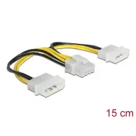 DELOCK EPS 8 pin Molex Tápkábel Fehér 15cm 83410
