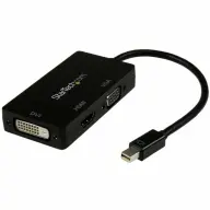 STARTECH Mini DisplayPort HDMI + DVI-D Átalakító Fekete 10cm MDP2VGDVHD