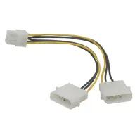 GEMBIRD PCI Express 6 pin Molex Átalakító Fekete-Fehér 20cm CC-PSU-6