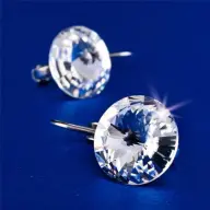 ART CRYSTELLA Fülbevaló francia kovrčav Swarovsky Elements prirodni bijela 12 mm