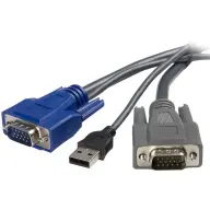 STARTECH USB VGA 2 in 1 KVM kábel 1.8m