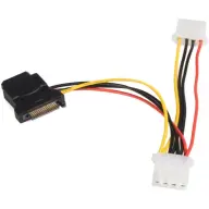 STARTECH SATA Molex Átalakító Fekete 15cm LP4SATAFM2L