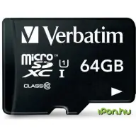 VERBATIM microSDXC 64GB MicroSDXC 10 MB/s 44084