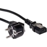 AKYGA 230V IEC Stromkabel Schwarz 1.5m AK-PC-01A