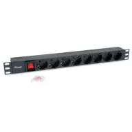 EQUIP 333283 Splitter 8 priză 19" PDU negru cu comutator
