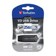 VERBATIM V3 USB Drive 256GB USB 3.0 Fekete