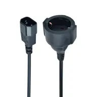 GEMBIRD 230V-os Schuko power cable Black 15cm PC-SFC14M-01