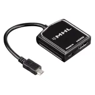 HAMA MHL HDMI Punjač / podatkovni kabel Crno 10cm 54510