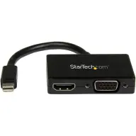 STARTECH Mini DisplayPort VGA/D-Sub + HDMI Átalakító Fekete 19cm MDP2HDVGA
