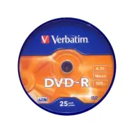 VERBATIM DVD-R 16x 25kom cilindričan