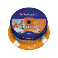 VERBATIM DVD-R 16x 25kom štampajući cilindričan