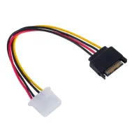 AKYGA SATA PSU Molex power cable Black 15cm AK-CA-11
