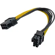 AKYGA PCI Express 8 pin PCI Express 6 pin Tápkábel Fehér 20cm AK-CA-07