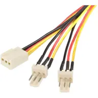 STARTECH 2/3/4 pin Tápkábel Fehér 30cm TX3SPLIT12