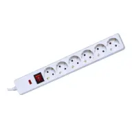 SOMOGYI ELECTRONIC NVT 06K/WH Surge-protected power strip with switch 6 sockets 1.5 m