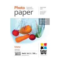 COLORWAY PM1900504R Matt fotopapir 10x15 190g (50 lap)