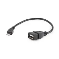 GEMBIRD USB Micro USB Töltő/adatkábel Fekete 15cm A-OTG-AFBM-03