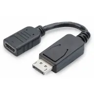 DIGITUS HDMI DisplayPort transformator Crno 15cm AK-340400-001-S