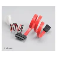 AKASA SATA Slim SATA táp Átalakító Piros 40cm AK-CB050-40