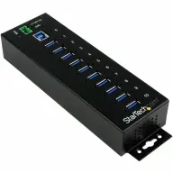 STARTECH 10-Port Industrial USB 3.0 Hub - ESD and Surge Protection