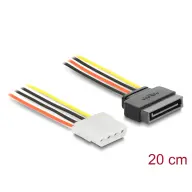 DELOCK SATA PSU Molex power cable Black 20cm 60136